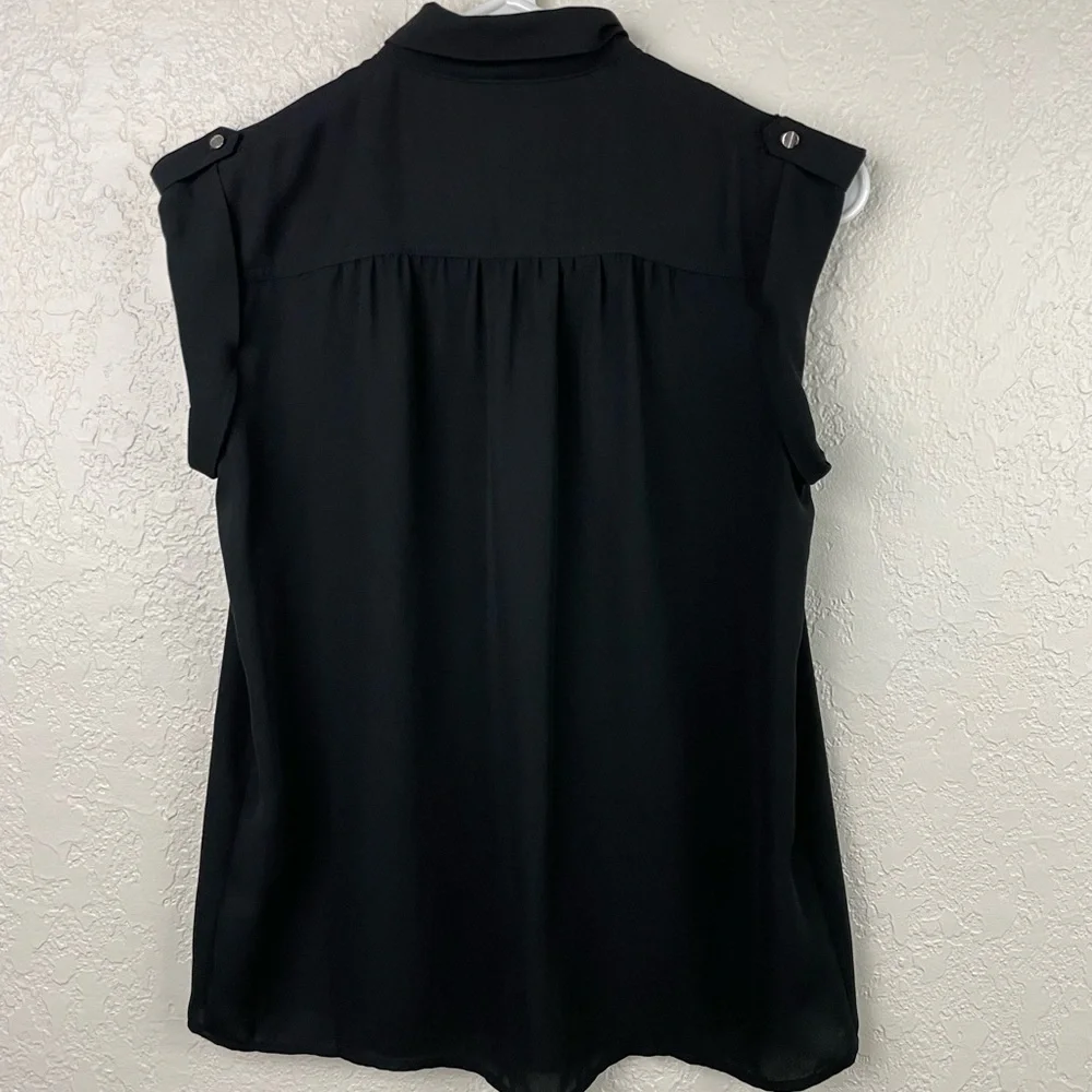 Mossimo black sleeveless button down blouse - Picture 9 of 9